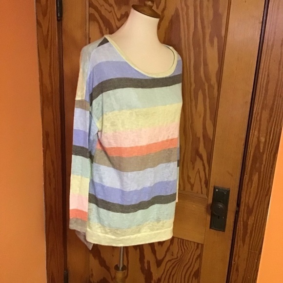 Rainbow striped slouchy sweater - Picture 7 of 9